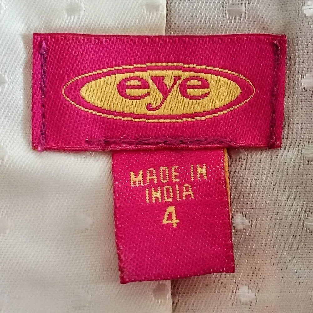 Eye Orange Shimmer Linen Blend Crop Jacket
